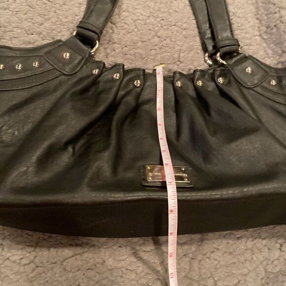 John Romaine Black Purse Shoulder Bag Studded - Picture 7 of 8